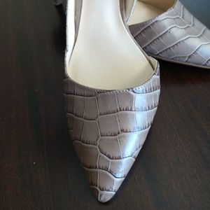 NWOT Nine West Leather Croc Pumps-2-3/8" Heel